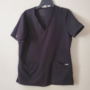 Figs Technical Collection Scrub Top Black Size Medium